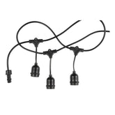 Optonica Black Outdoor String Light 10 Bulbs E27 6m